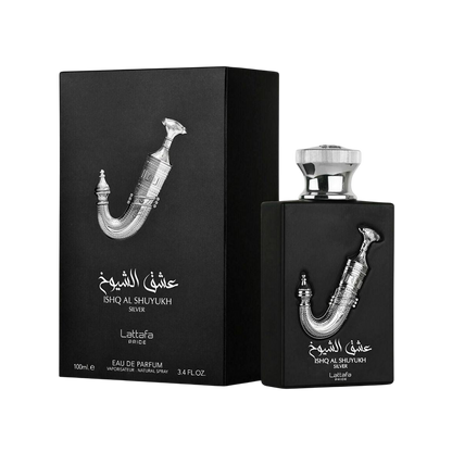 LATTAFA SET ISHQ AL SHUYUKH SILVER ESTUCHE DE REGALO 3 PZAS.