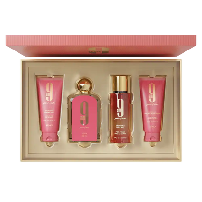 AFNAN SET 9AM MUJER 4PZAS 3.4 OZ EDP SP / GEL DE DUCHA / BRUMA CORPORAL / LOCIÓN CORPORAL