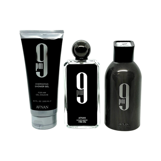AFNAN SET 9PM MEN 3 PCS 3.4 OZ EDP SP