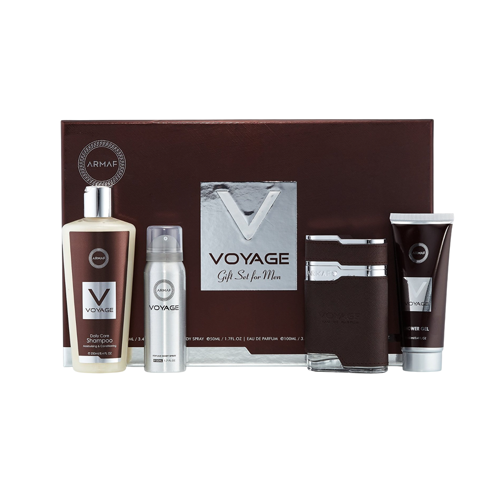 ARMAF SET 4 PCS VOYAGE BROWN 3.4 OZ EDP SP