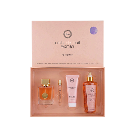 ARMAF SET CLUB DE NUIT LUX 100 ML EDP + 10ML VIAJE + 100 ML LOCIÓN CORPORAL + 250 ML Body Spray