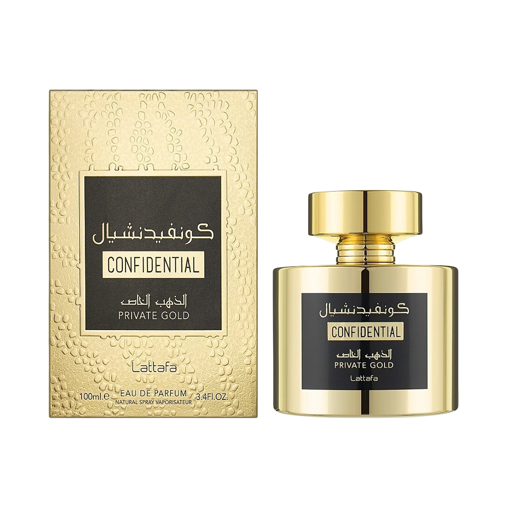 LATTAFA CONFIDENTIAL PRIVATE GOLD UNISEX 3.4 OZ. EDP SP