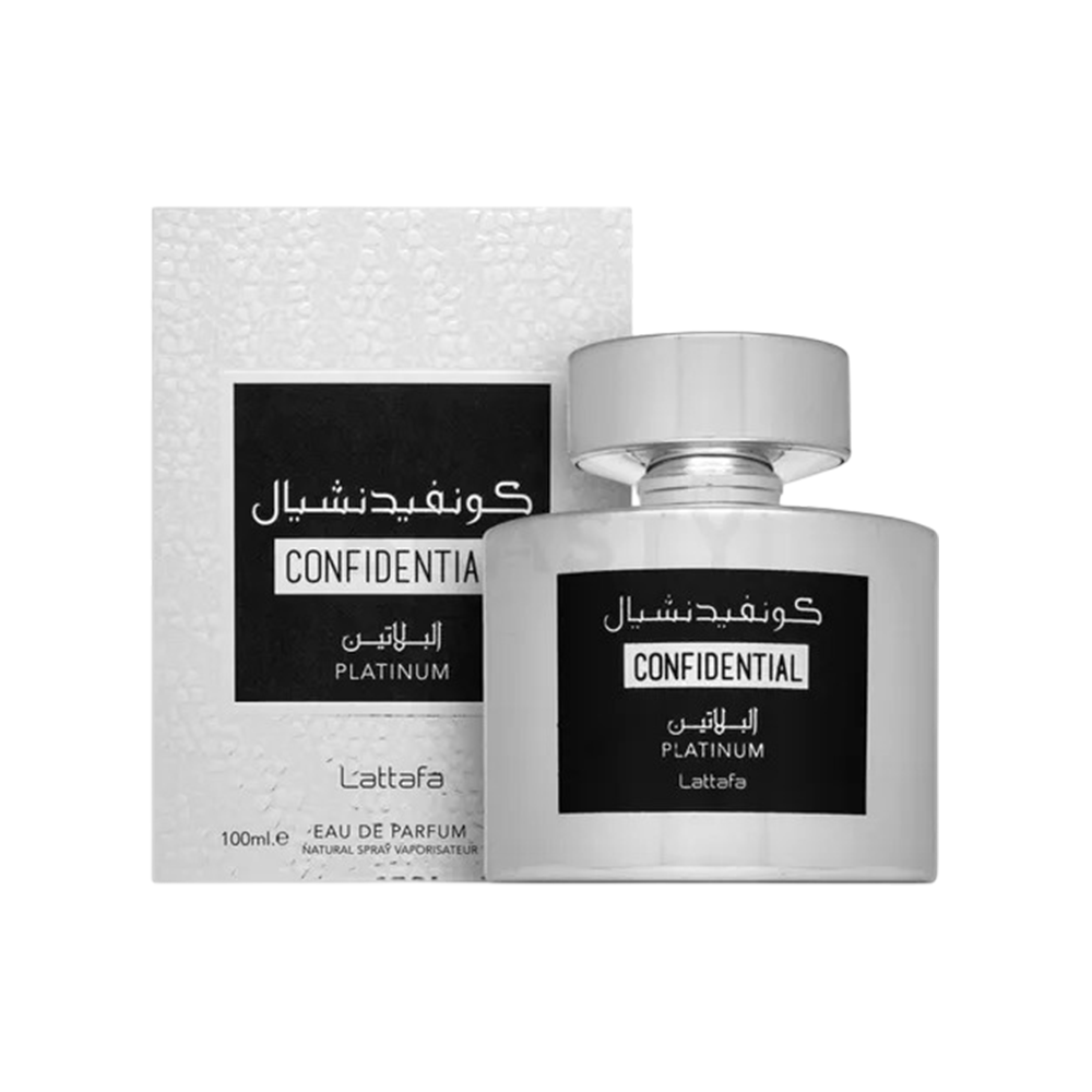 LATTAFA CONFIDENTIAL PLATINUM MEN 3.4 OZ. EDP SP