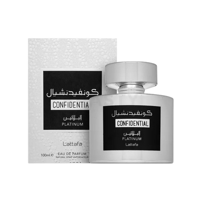 LATTAFA CONFIDENTIAL PLATINUM MEN 3.4 OZ. EDP SP