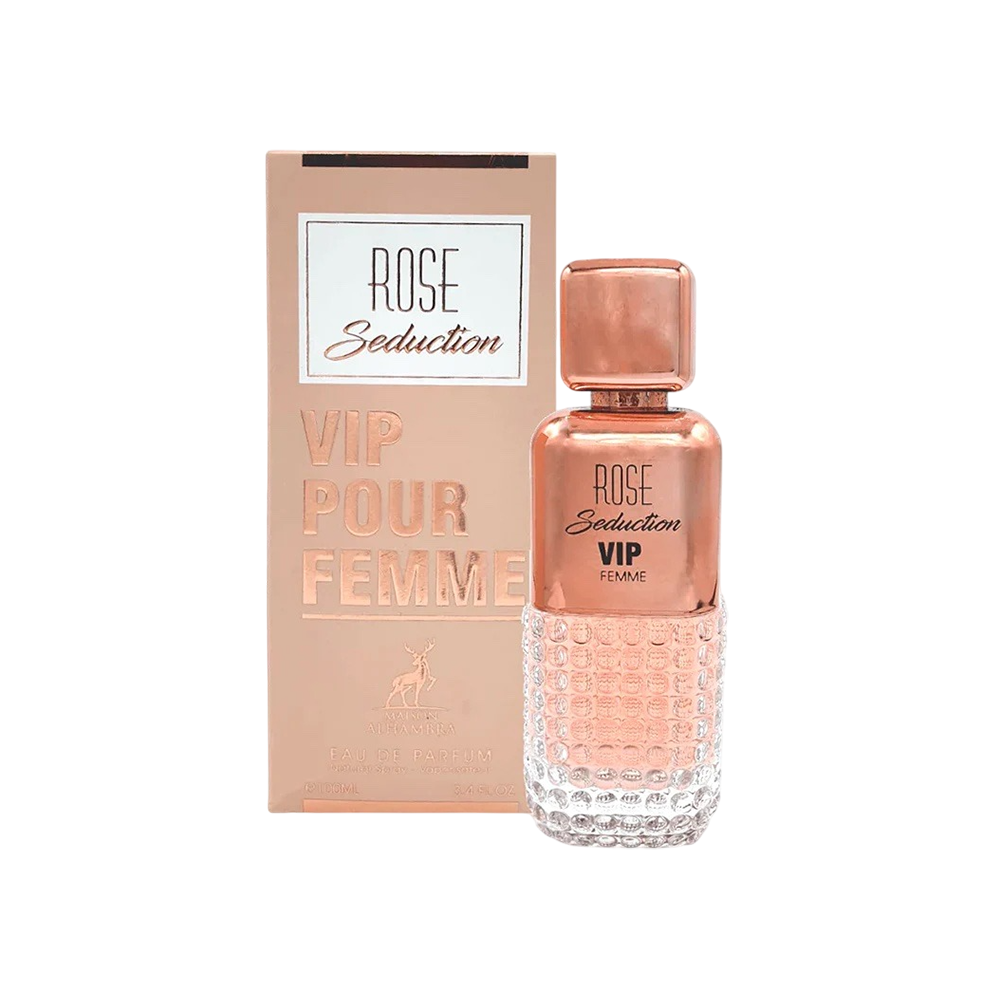MAISON ALHAMBRA ROSE SEDUCTION VIP WOMEN 3.4 OZ. EDP SP