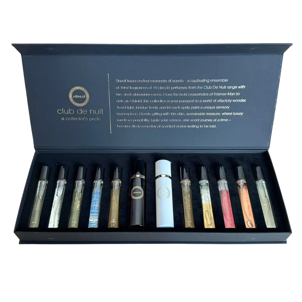 ARMAF SET CLUB DE NUIT DISCOVERY 10 PCS 10ML/0.34 OZ EDP SP + 2 ATOMISER CASE