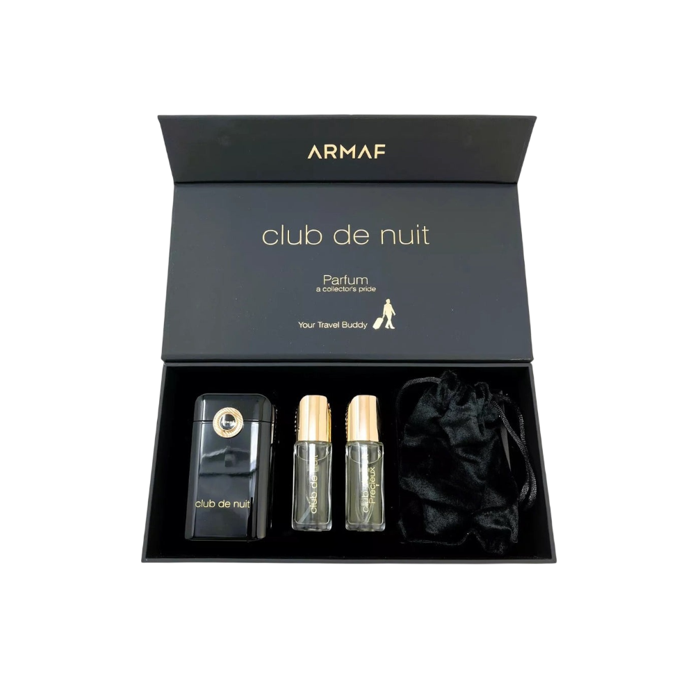 ARMAF SET CLUB DE NUIT INTENSE MEN EDP TRAVEL BUDDY SET INTENSE + PRECIEUX  LUXURY CASE & POUCH