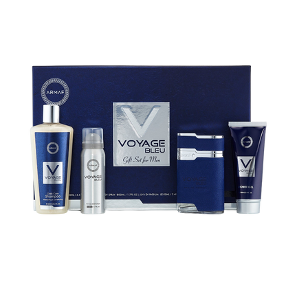 SET ARMAF VOYAGE BLEU 3.4 OZ. 4 PIEZAS