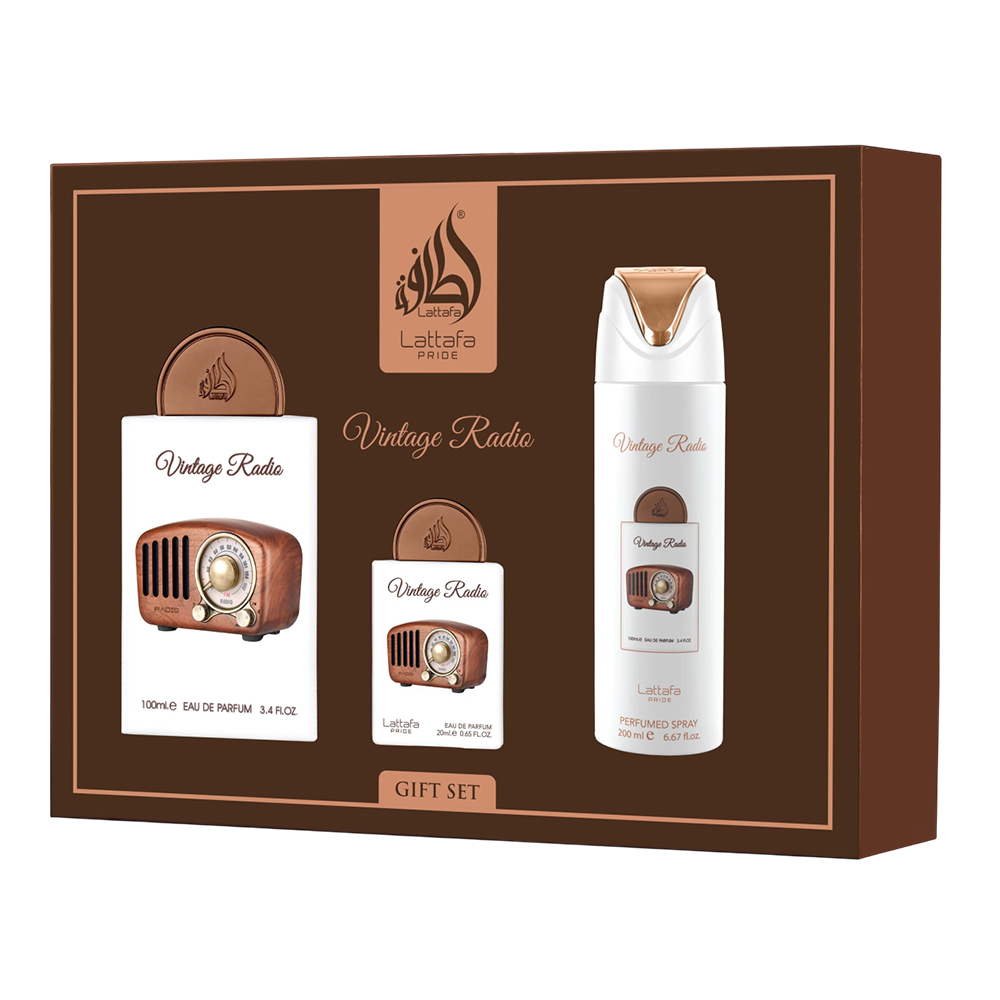 LATTAFA SET VINTAGE RADIO GIFT SET 3PCS