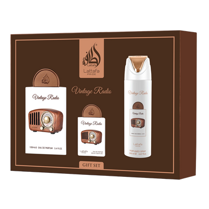 LATTAFA SET VINTAGE RADIO GIFT SET 3PCS